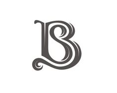 the letter b is made up of swirly lines and letters that appear to be intertwined