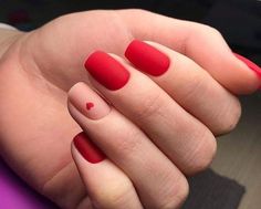 Matte Red Valentines Nails, Very Short Valentines Nails, Nails Ideas Valentines Day Simple, Classy Valentines Nails Short, Red Nails Gel Short, Simple February Nails Short, February Nails 2024, Valentines Nails 2024, Red Nails Ideas Short