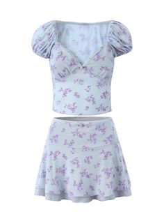 Get ready to take on the day with our Mindy Top & Skirt Set in Purple. This stylish two-piece set features a retro, French style with a flattering V-neck and mini bow detailing. The double layer design adds a touch of femininity and romance to your look. Part of our Good Girl Things Matching Sets Collection. Details Mindy Top & Skirt Set in Purple Short Sleeve V-Neck Mini Bow Detailed Double Layer Retro, French Style Two Piece Set, Skirt Set, Matching Set Feminine, Romantic Good Girl Things Matching Sets Collection Two Piece Set Skirt, Purple Set, Feminine Romantic, Mini Bow, Purple Skirt, Top Skirt Set, Girl Things, Mini Bows, Purple Shorts