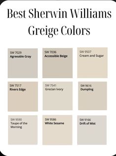 the best sherylin williams grey colors for interior paint and decorating with text overlay