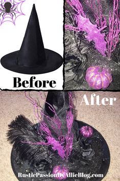 the before and after pictures of a witches hat