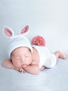 White Cute  Sleeveless Acrylic Colorblock Sets Embellished Slight Stretch  Baby Clothing Baby Bunny Costume, Baby Bunny Outfit, Easter Bunny Outfits, Newborn Halloween Costumes, Rabbit Costume