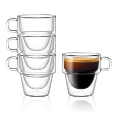 PRICES MAY VARY. IMPRESS YOUR CUSTOMERS: If you own or manage a restaurant, café, B&B, or a bar, or you’re just simply looking for an exquisite coffee cup set for your kitchen, our insulated espresso glass mugs are the perfect solution to impress your patrons and guests! PRESENTATION IS EVERYTHING: The espresso shot glass cups truly transform anyone's coffee drinking experience, as their unique double-layer construction creates a fabulous illusion that makes the coffee inside the cups look like Glass Cup Set, Double Wall Glass, Espresso Shot, Insulated Coffee Mugs, Large Coffee Mugs, Coffee Cup Set, Glass Coffee Mugs, Glass Cups, Cabinet Space