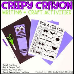 creepy crayon writing and craft activities