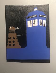 a painting of a tardish and the doctor who is on it's side