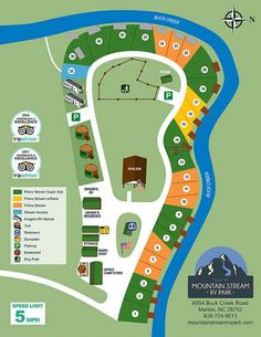 a map of the mountain stream resort