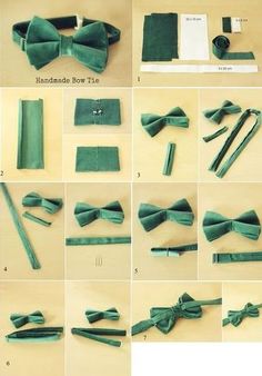 how to make a bow tie out of satin ribbon and paper maching instructions, step by step