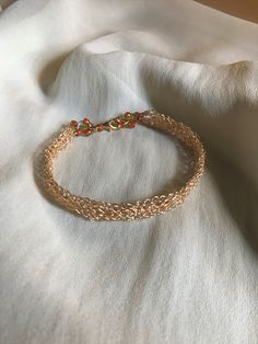 Crochet Bracelet Rose gold color Crochet Wire, Hazel Green, Wedding Necklace Set, Bracelet Rose Gold, Crochet Bracelet, Wire Bracelet, Bracelet Gold, Rose Gold Color, Wedding Necklace