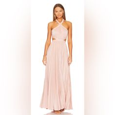 Metallic Evening Gown In Bare Pink Bcbgmaxazria Color: Bare Pink Size: 0 Only Worn Once, In Perfect Condition! Original Price: $558, I Am Selling It For $300!! Bcbgmaxazria Dresses, Evening Gown, Evening Gowns, Pink, Women Shopping, Dresses, Color