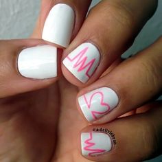 Endless Madhouse!: Hot and Trendy Nails - 2016!!! Feather Nail Art, Unghie Nail Art, Simple Nail Art Designs, Valentine's Day Nails