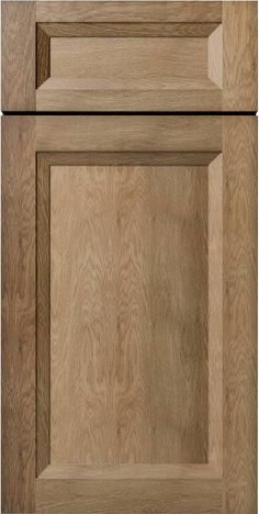 an unfinished cabinet door with wood grained finish on the front and side paneling