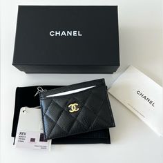 Nwt Quilted Chanel Caviar Card Holder Brand New In Box. Recently Purchased! A Very Sought After Item. A Timeless And Classic Piece! Designer Evening Card Holder With Interior Slots, Classic Rectangular Card Holder For Evening, Elegant Rectangular Card Holder For Evening, Designer Rectangular Card Holder For Evening, Luxury Rectangular Card Holder For Evening, Classic Evening Card Holder, Classic Evening Card Holder With Interior Slots, Elegant Card Holder With Card Slots, Elegant Rectangular Evening Card Holder