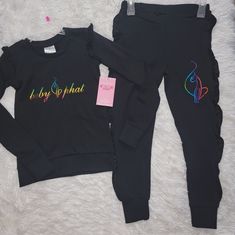 New With Tags. Same Or Next Day Shipping Black Cotton Playwear Sets, Casual Black Playwear Sets, Hoodie Set, Baby Phat, Hoodie Girl, Grateful Dead, Vintage Baby, Grey Hoodie, Baby Sets