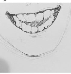 a drawing of a smiling man's teeth