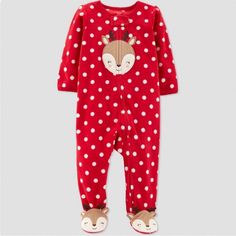 New Red Carter’s Reindeer Onesie Christmas Pajamas Baby, Baby Christmas Pajamas, Reindeer Onesie, Kids Holiday Outfits, Baby Sleepers, Carters Baby, Kids Pajamas, Baby & Toddler Clothing