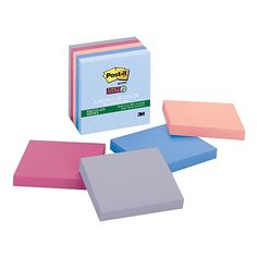 post - it notes in assorted colors and sizes, with one box on the side