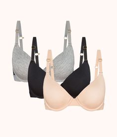 Bundle Up! Snag the trio pack and save $45 on this softest ever MVP.  Our MVP T-Shirt now in our softest ever all-day fabric! Think all-day comfort, perfect fit, and next-level functionality.   Our bras are designed to blend the best elements of athleisure and lingerie — minimal design for maximum comfort and support. If you're in between band sizes, size up! Feminine Energy Aesthetic, Strapless Bralette, Bra Size Guide, Convertible Bra, Floral Bra, Black Lace Bralette, New Bra, Racerback Bra, Everyday Bra