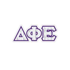 the word aoe in purple and white letters