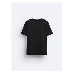 BASIC SLIM FIT T-SHIRT Classic Short Sleeve T-shirt For Streetwear, Zara Black Short Sleeve T-shirt, Basic Style Short Sleeve T-shirt For Streetwear, Zara Cotton T-shirt For Streetwear, Zara Relaxed Fit T-shirt For Streetwear, Black Cotton Zara T-shirt, Zara Casual Crew Neck T-shirt, Basic Zara T-shirt, Classic Black Crew Neck T-shirt