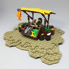 there is a lego boat with people on it