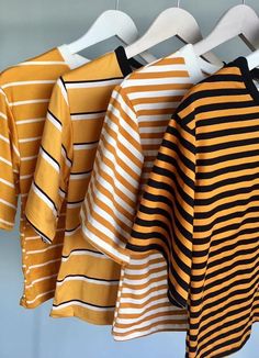 90s Style Yellow Crew Neck T-shirt, Retro Orange Collared Shirt, Grunge Yellow T-shirt For Streetwear, Retro Yellow Collared Top, Yellow Striped Shirt, Yellow Outfit, Anime Dress, Yellow Stripes