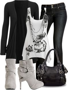 Black, cute, and edgy Colour Combinations Fashion, Rocker Girl, Emo Scene, Inspired Outfits, Look Fashion, Passion For Fashion, Casual Chic, Marc Jacobs