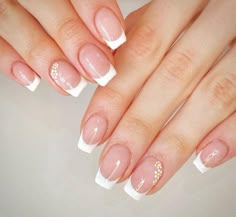 Flower French tip nails. French Tips Wedding Nails, Luminary Nails French Tip, Bridesmaid Nails French Tips, French Tip Nails For Wedding, White Tips With Flowers, Wedding Bride Nails Ideas, French Tip Acrylic Nails With Flower, Elegant Nails Classy French Tips, French Tip Wedding Nails For Bride