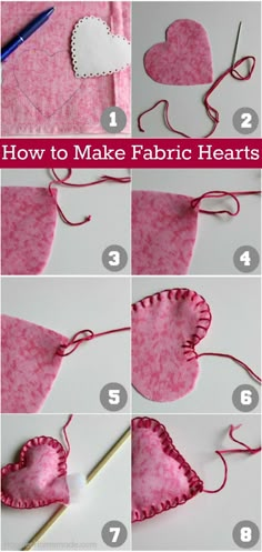 how to make fabric hearts for valentine's day