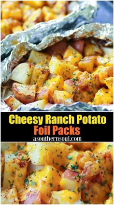 cheesy ranch potato foil packs with potatoes