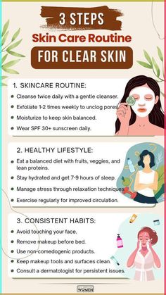 3 STEPS SKIN CARE ROUTINE FOR CLEAR SKIN Skin Care Solutions Diy, Skincare Routine For Clear Skin, Cosmetic Science, Routine For Clear Skin, Skin Care Routine Order, Skin Advice, Basic Skin Care, Tips For Skin, Good Skin Tips