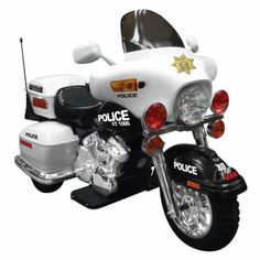 a toy police motorcycle is shown on a white background