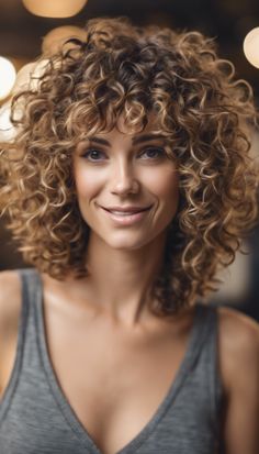 Medium Length Curly Shag, Shag Haircuts Curly Hair, Curly Hair Cuts Medium Length, Rezo Cut, Haircuts Curly Hair, Curly Shag, Perfect Curly Hair, Layered Thick Hair