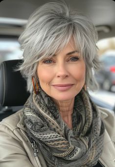 Haircuts For Medium Length Hair, Layered Haircuts For Medium Hair, Choppy Hair, Messy Short Hair, Short Grey Hair