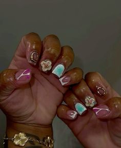 Tropical Acrylic Nails, 3d Overlay, Overlay Nails, Hard Nails, Colored Acrylic Nails, Girly Acrylic Nails, Short Square Acrylic Nails, Exotic Nails, Long Acrylic Nails Coffin