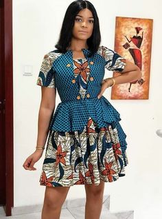 Ankara Styles For Ladies, African Ladies, Ankara Short, African Fabric Dress, Ankara Designs, Short African Dresses, Best African Dresses, African Fashion Skirts, African Dresses Modern