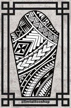 a black and white drawing of a vase with geometric designs on the front, in an art deco frame