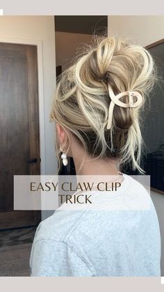 Bombshell Hair Updo, Harmony Beus, Long Hair Clip, Quick Hair, Pool Hairstyle Ideas, Easy Updo Hairstyles, Hair Upstyles, Easy Hair Updos, A Ponytail