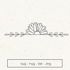 a line drawing of a flower on a white background with the text svg - ing dxf file