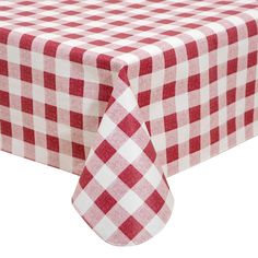 a red and white checkered table cloth