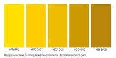 the color chart for different shades of yellow, brown and white with text below it