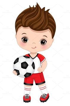 a little boy holding a soccer ball in his right hand and wearing red shorts with white socks