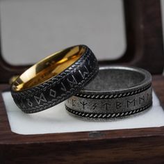 Processing Time: - Orders are processed within 2-7 business days. Shipping Time: - United States: 1-5 business days. - International: 6-9 business days. Norse Ring, Black Viking, Nordic Runes, Ancient Vikings, Viking Ring, Ring For Men, Ring Black, Gift For Birthday, Ring Vintage