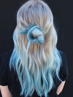 Cool Blue Hair, Smokey Blue Hair, Faded Blue Hair, Blue Hair Ideas, Silver Blue Hair, Midnight Blue Hair, Peekaboo Hair Colors