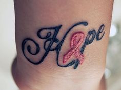 Hope Tattoos for Women on Wrist Rose Tattoo Black, Hope Tattoo, See Tattoo, Ribbon Tattoos, 4 Tattoo, Inspiration Tattoos, 1 Tattoo, Design Tattoo