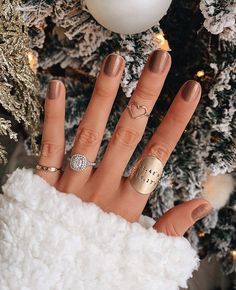 Snowflake Nail Ideas, Short Christmas Nails