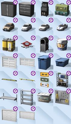 the different types of storage containers are shown in this graphic above it's description