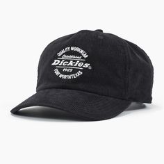 Dickies Corduroy Cap strikes the ideal balance between form and function, offering the classic styling of a baseball cap with the dynamic fabrication only corduroy can create. Perfect for everyday wear and tear, this cap is packed with long lasting durability that you can always count on from Dickies quality workwear. Cheap Snapback Streetwear Hats, Mens Hats Outfits, Black Baseball Cap Outfit, Men’s Hats, Beanies Aesthetic, Streetwear Cap, Streetwear Caps, Baseball Cap Outfit, Corduroy Cap