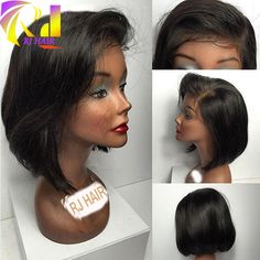 #Short bob wig #bob hair wig with bangs #side part bob wig #human hair short bob #Whatsapp:0086-18354218743 #Email:orangehairabby@163.com Maintaining Curly Hair, Bob Pendek, Human Hair Wigs Blonde, Bob Lace Front Wigs, Short Hair Wigs, Short Bob Wigs, Blonde Balayage