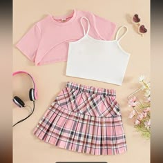 Never Used Size 140 Or 9-10 Tank Top/ Top Top/ Skirt Skirt Coverup, Quick Outfits, Cute Preppy Outfits, Easy Trendy Outfits, Preppy Outfit, Top Top, Cute Everyday Outfits, Really Cute Outfits, Girl Sweatshirts