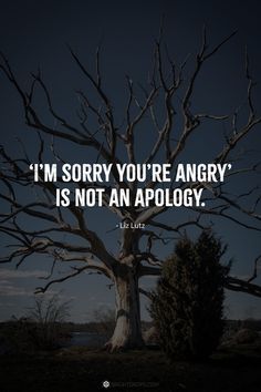 ‘I’m sorry you’re angry’ is NOT an apology.